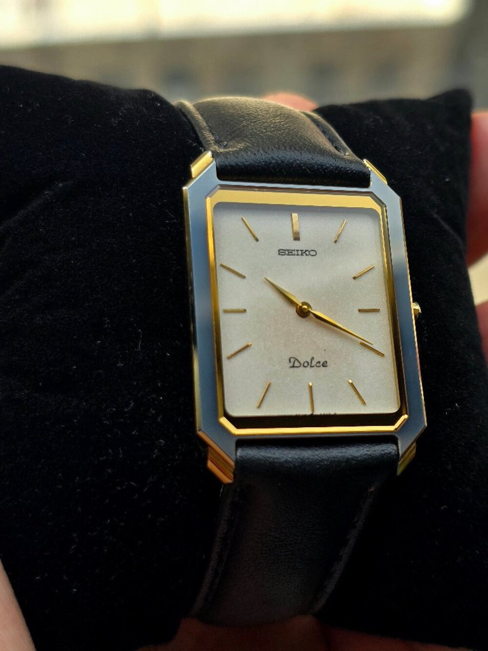 1986 Seiko Dolce High-End Quartz, Ultra-Slim, Tungsten Carbide, Sapphire, Vtg